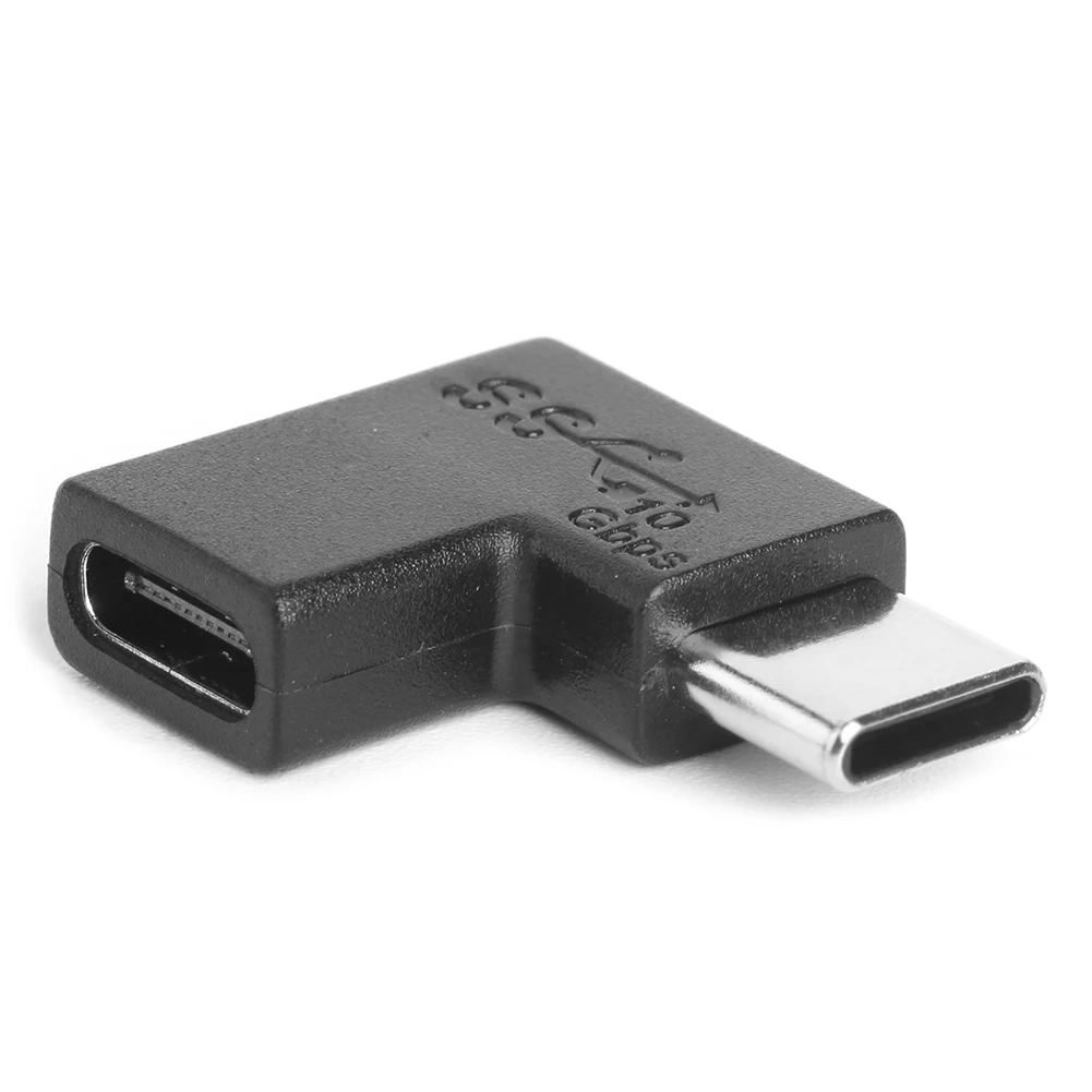 Адаптер USB Type C-C папа-мама правый и левый угол 90 градусов удлинитель для планшетов