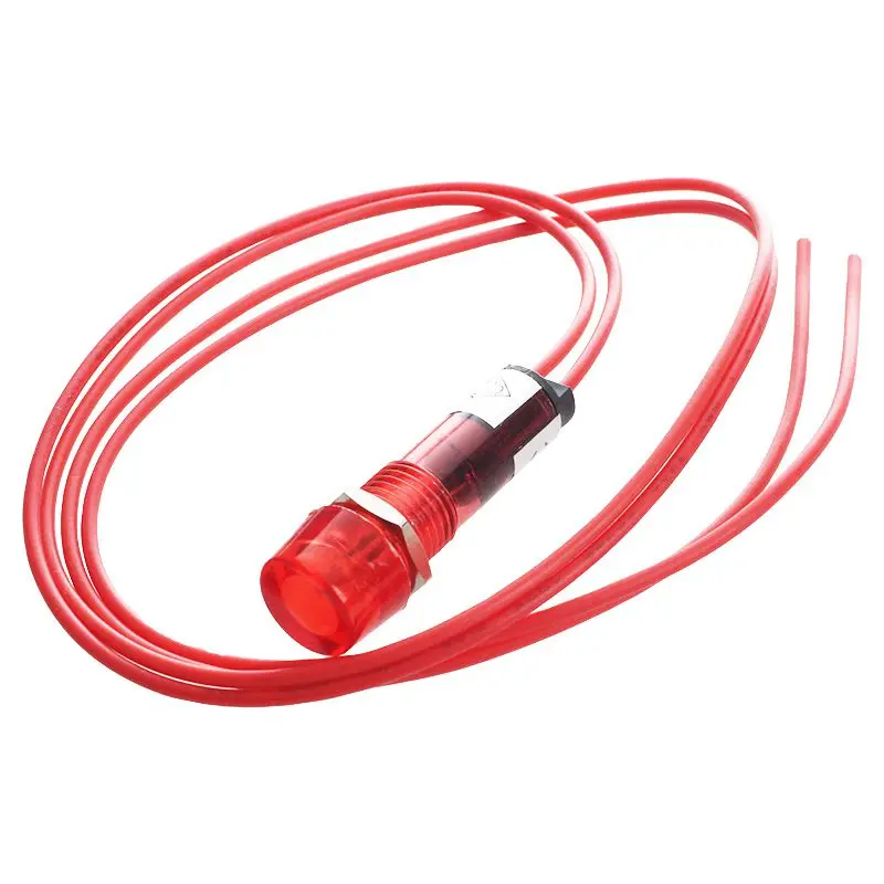 

Neon Indicator Pilot Signal Lamp Red Light AC 250V W2 Wires