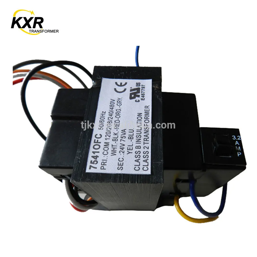 

UL/CUL 120V/208V/240V/277V/480V to 24V 50VA to 100VA heavy duty transformer with circuit breaker for HVAC
