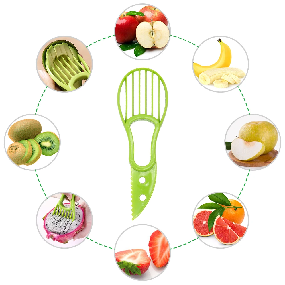 Авокадо измельчитель резак нож для удаления кожуры разрезы фрукты ямы Совок