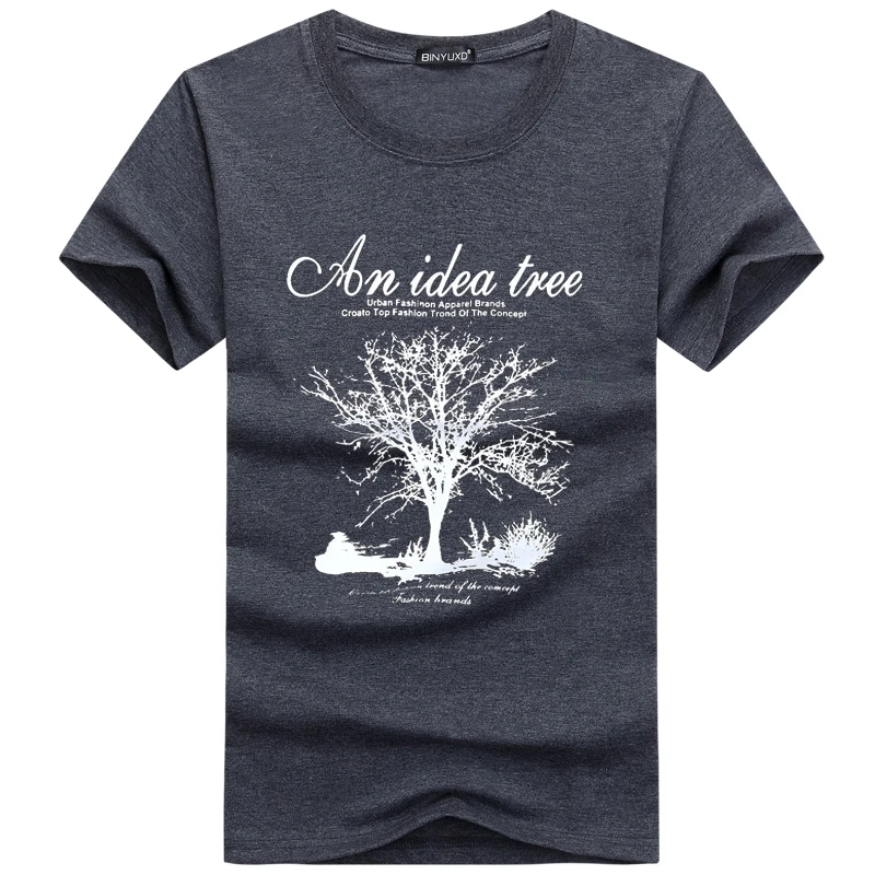 

2021 summer new men's short-sleeved T-shirt fashion casual round neck print shirt men