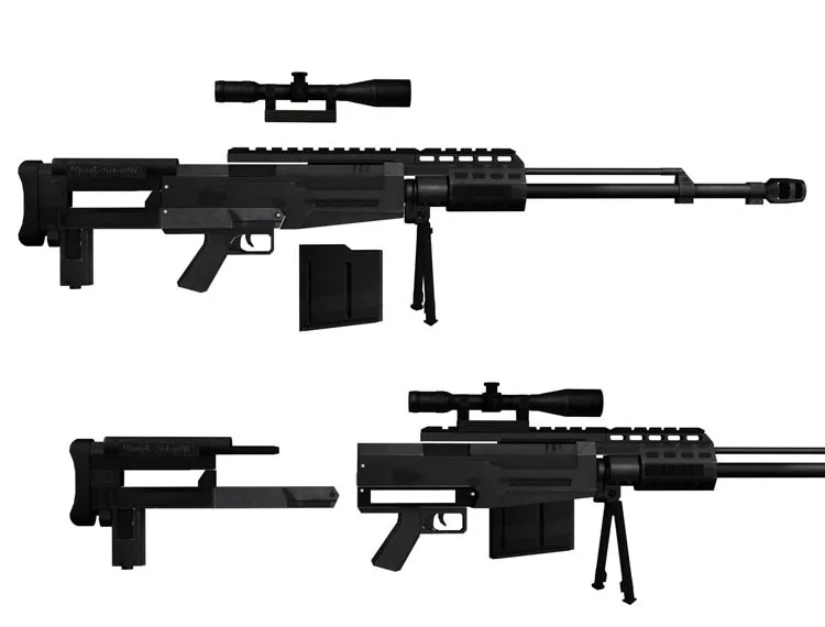 AS50 Sniper Rifle 3D Paper Model Adult Weapons Handmade Toys For Cosplay | Card Building Sets