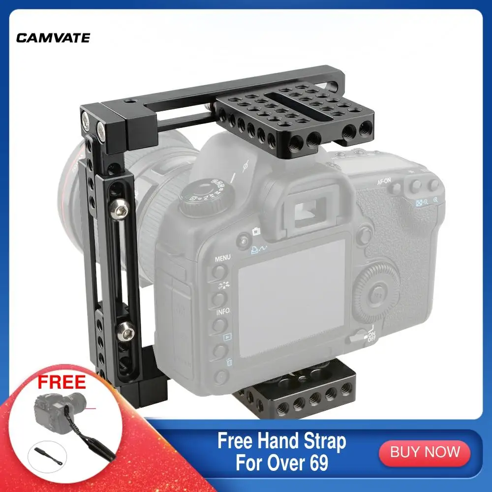 

CAMVATE Camera Cage Rig For Canon 60D/70D/80D/5D MarkII 5D MarkIII/5DS/5DSR/Nikon D3200/D3300/D610/DF/a58/A99/a7/a7II / GH5/GH4