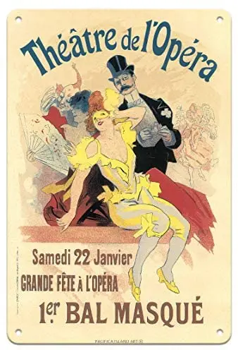 

Theatre de l’Opera Bal Masqué - Advertising Poster by Jules Chéret c.1897 Metal Tin Sign