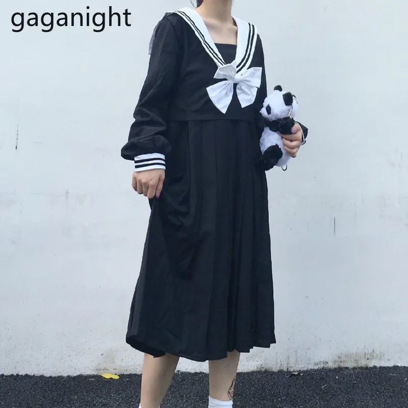 Gaganight модное студенческое платье макси в консервативном стиле с длинными