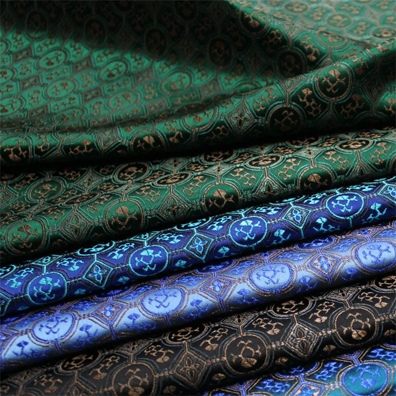 

Зеленая полиэфирная парчовая ткань NW88 в китайском стиле, Женская/Мужская одежда, ткань для курток, материалы для шитья «сделай сам», домашни...
