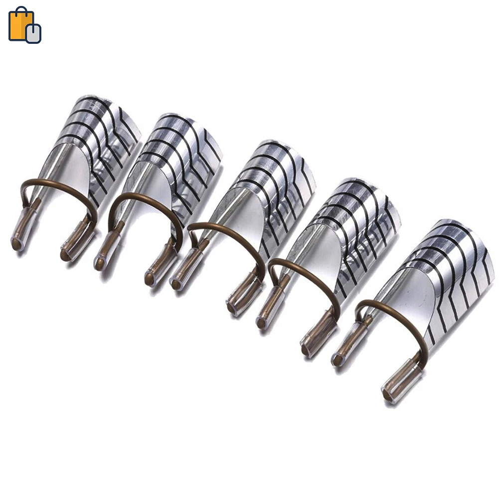 5 шт. многоразовая форма для наращивания ногтей из серебристого алюминия|Форма