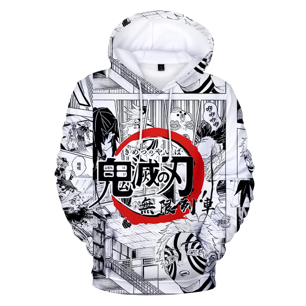 

3-16 Years kids Autumn Winter Hoody Demon Slayer Sweatshirt Men/women Harajuku Long Sleeve Pullovers boy girl Sweatshirt