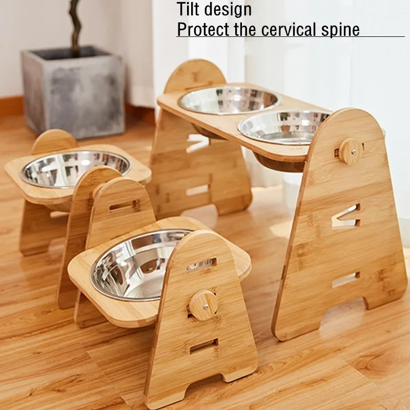 Миски и поилки Поднятые миски для собак регулируемая поднятая миска с 2 мисками