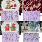 Рождественское украшение, силиконовая помадная форма, инструменты для украшения тортов, искусственное украшение, кухонный гаджет