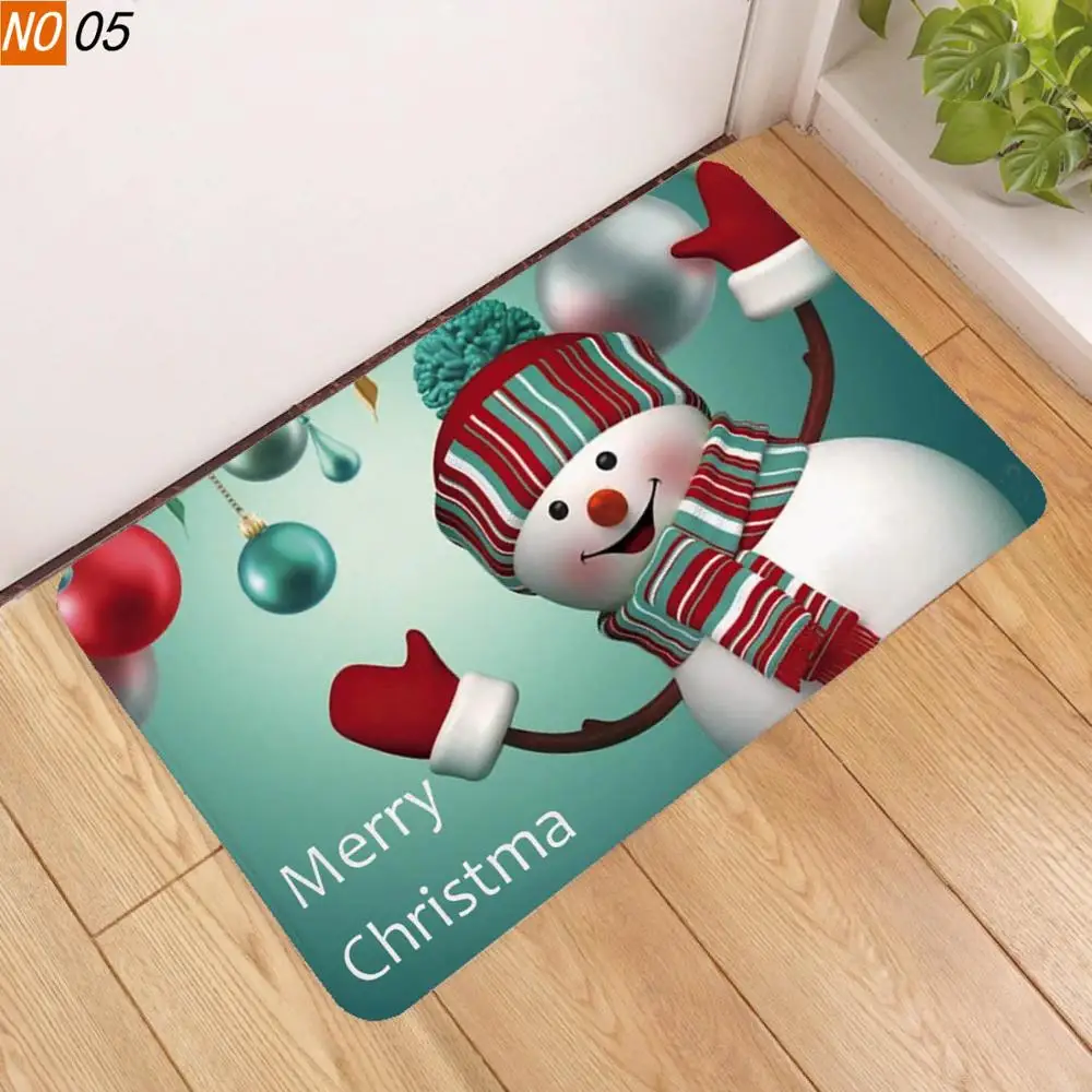 Противоскользящий коврик OIMG для ванной комнаты с 3D принтом Рождественский