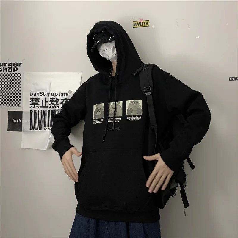 

Plus Velvet Thick Sweater Tide Brand Loose Lazy High School Student Class Clothes Casual Japanese Sweater Couple Clothes
