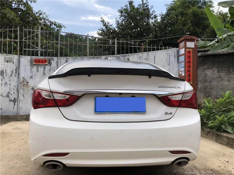 Для hyundai Sonata спойлер 2010- углеродного волокна спойлер задней крышки задний спойлер высокое качество цвет спойлер Sonata 8 заднее крыло автозапчасти toyota hilux