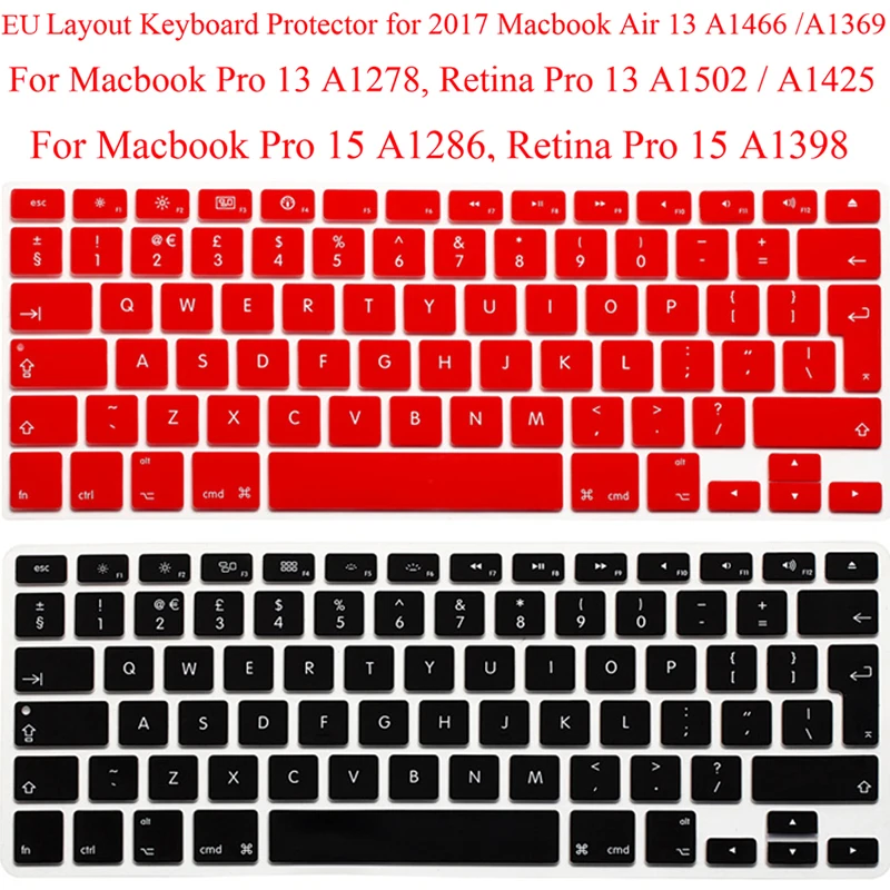 Силиконовый протектор клавиатуры для Macbook Air 13 A1466 A1369 Pro A1278 15 A1286 Retina 3 A1502 A1425 4