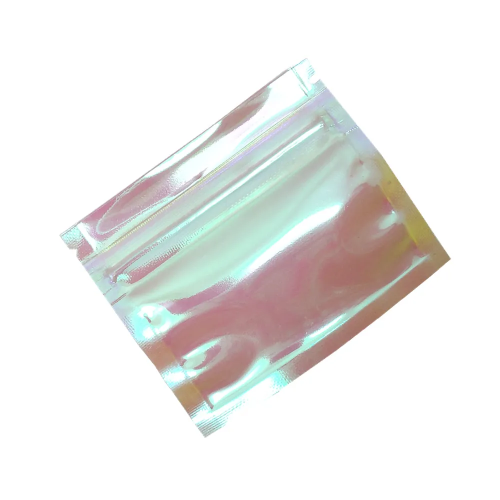 100 шт. радужные пластиковые прозрачные пакеты с застежкой молнией ремесла сделай