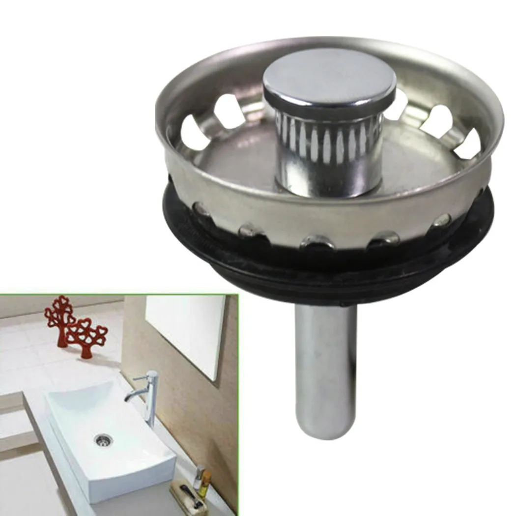 Ситечко для кухонной раковины пробка серебристого цвета из нержавеющей стали 42