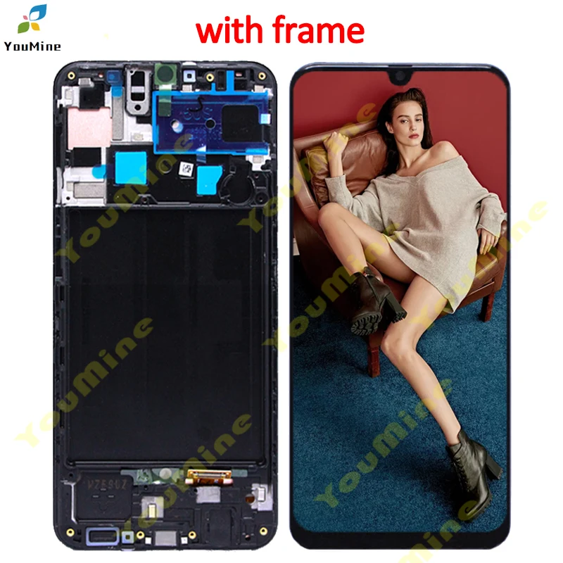 Для samsung Galaxy A50S A507 ЖК-дисплей сенсорный экран дигитайзер с рамкой в сборе Замена для samsung A50s ЖК