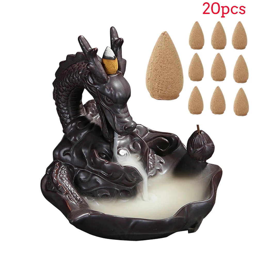20 Pcs Bullet Incense Porcelain Backflow Ceramic Burner Holder Buddhist Decoration Home Aromatherapy | Дом и сад