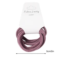 2021 New Fashion Women Solid Color Stretch Elastic Hair Bands Simple Plain Rope Bands Protect The Hair 8 Colors Simple