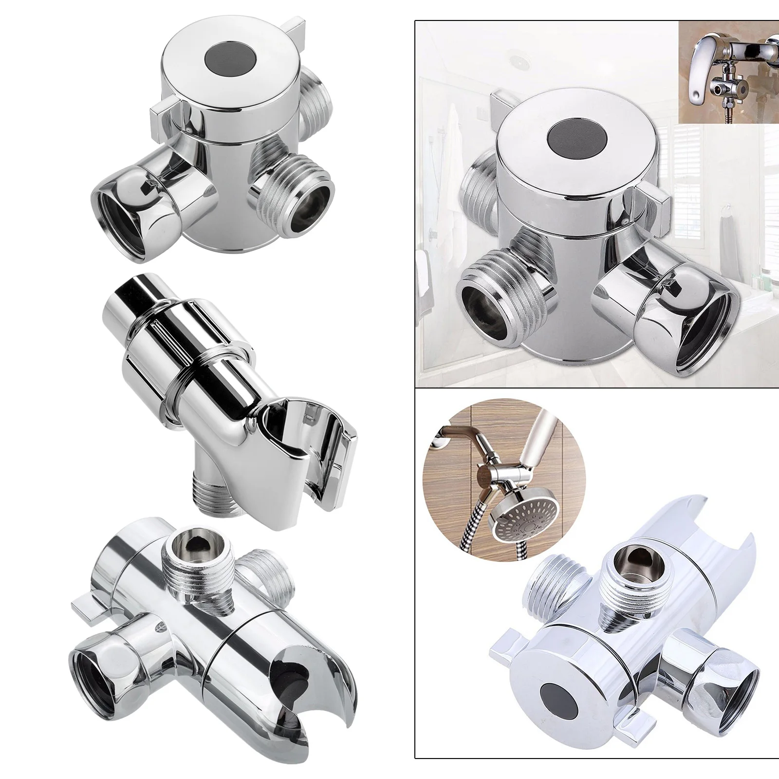 

Duraable Bidet T-adapter 3-way Toilet Tee Connector Water Diverter Valve
