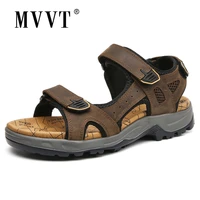 genuine leather men sandals comfortable suede sole outdoor sandalias men summer beach sandals hollow men shoes foot wear