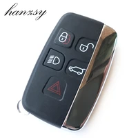 hanzsy 5 buttons car key shell fob for land rover ranger rover key case evoque discovery 4 freelander evoque smart key case