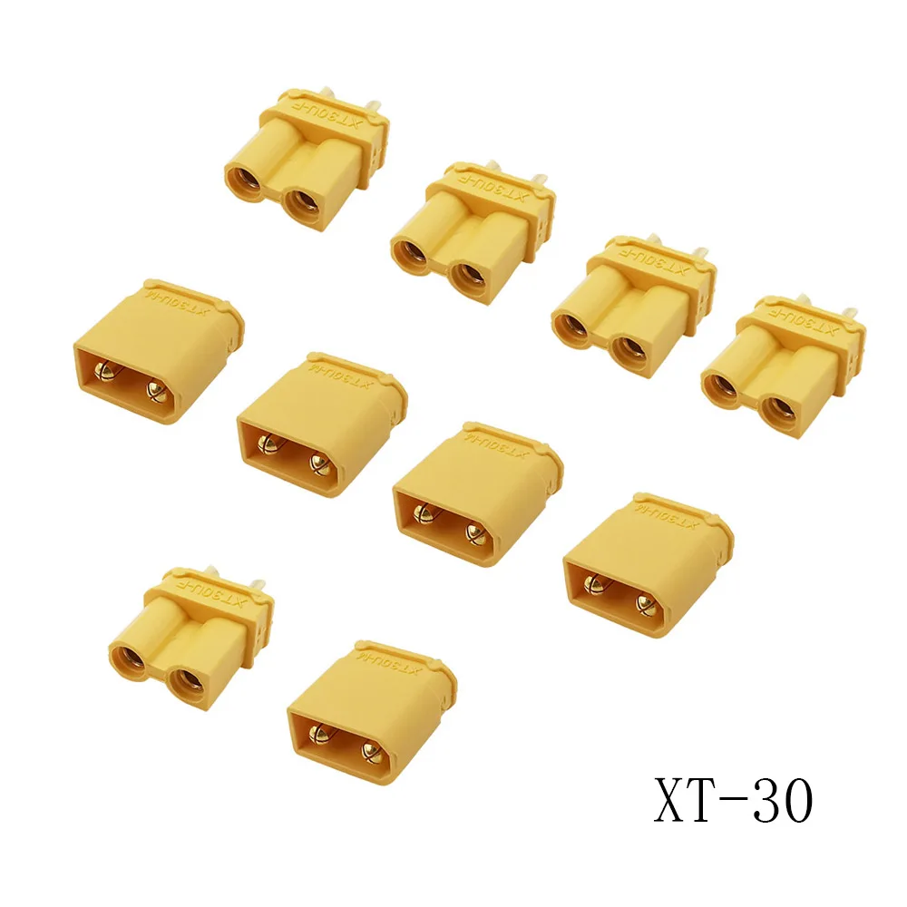 

5Pairs XT30 Bullet Male Female Plug Socket XT-30 Connector for RC Lipo Battery Quadcopter Motor Controller