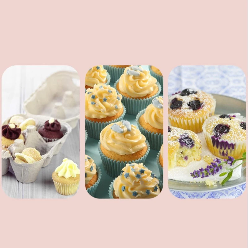 

12pcs/Set Silicone Cake Mold Round Shaped Muffin Cupcake Baking Molds Kitchen Cooking Bakeware Maker DIY Cake Tools