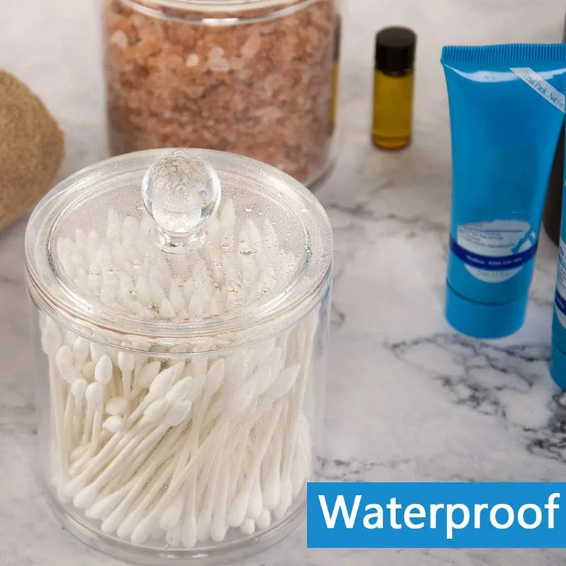 Органайзер для хранения макияжа коробка ватных тампонов соли акриловый бак