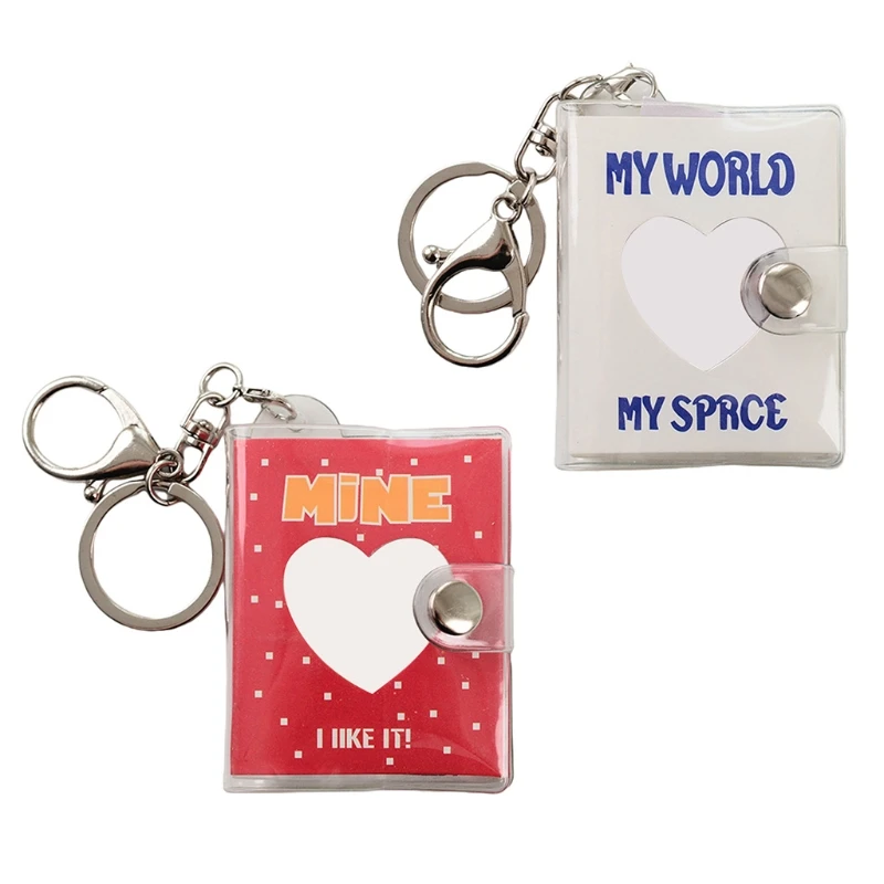 

20 Pockets Mini Photos Album with Keychain Instant Picture Storage Book Family Wedding Memory Gift