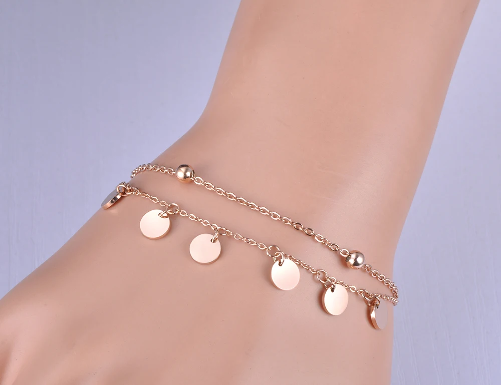 BOBOTUU модные ювелирные изделия из нержавеющей стали 2 слоя браслеты 6 круглые