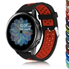 Ремешок силиконовый спортивный для Samsung Galaxy Watch Active 2, сменный Воздухопроницаемый браслет для часов Amazfit GTS, 40 мм 44 мм 20 мм