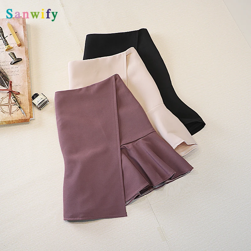 

Flounced Slimming Skirt Women's 2020 New High Waist Skirt Spring And Summer A- Line Hip Skirt Fishtail Skirt