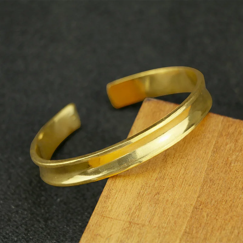 Brass Bangle Панк латунный череп голова открытие браслет ювелирные изделия Аксессуары Ретро Твердые медные хип-хоп Рок Браслеты Манжеты Браслеты - Окраска металла: Brass Bangle