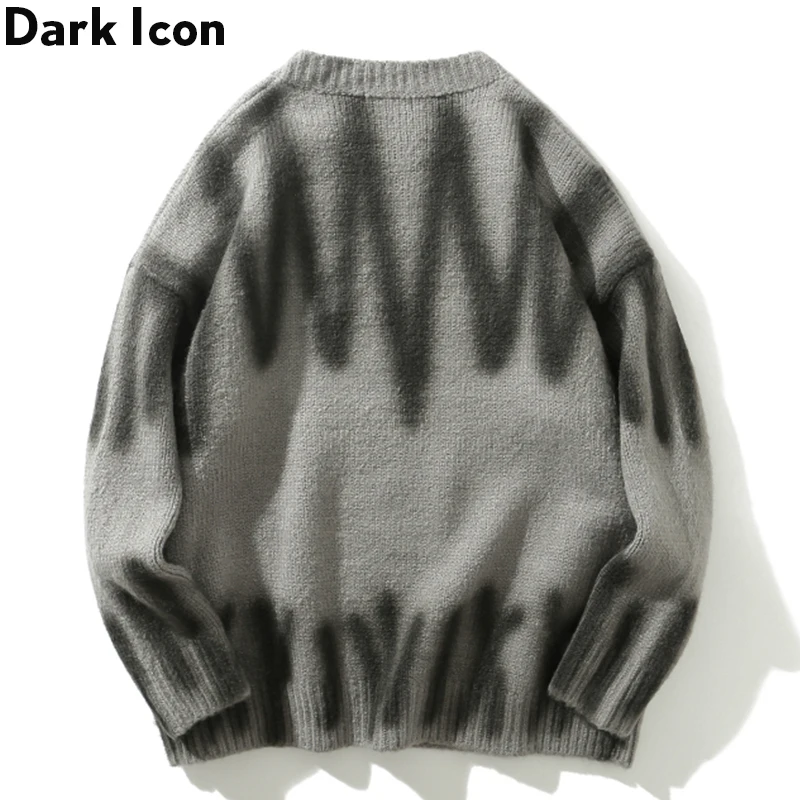 Свитер с граффити Dark Icon большими волнами в стиле хип-хоп мужские и женские