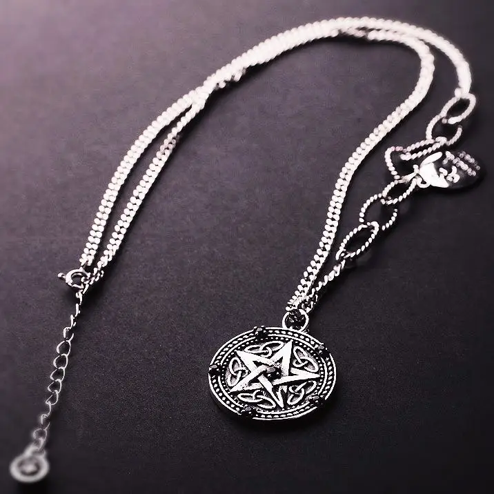 Оригинальные украшения Angela] Серебряная цепочка S925 пробы под старину с черными