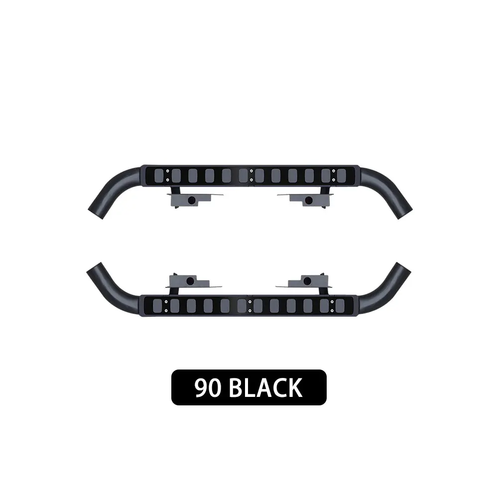 

Fits for land rover defend 90 2Pcs left right running board side steps nerf bar car pedal side stairs