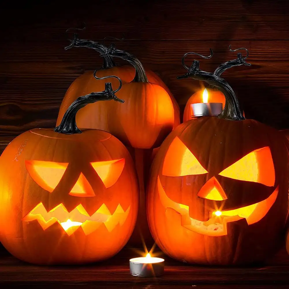 4 pPCs Pumpkin Stem DIY Handle Harvest Plastic Accessory Halloween Festival Foam Head | Дом и сад