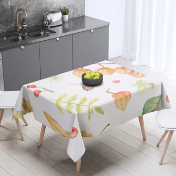 Falling autumn leaves Round Square Rectangular Small Dining Table Cover Runner Protector Waterproof and Oil-proof  Decor Home