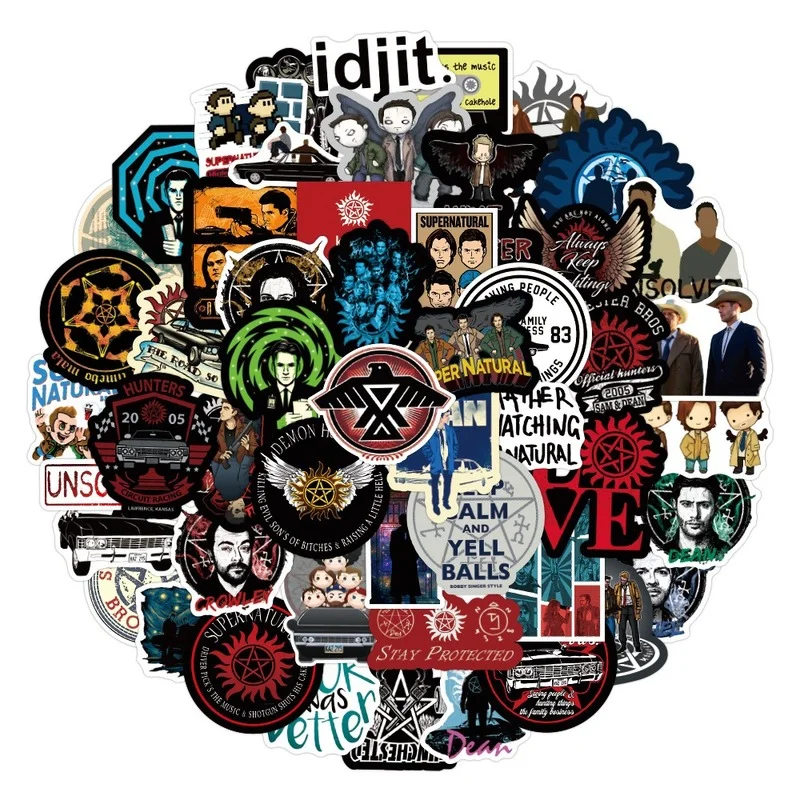 

50PCS Supernatural Graffiti Sticker toys Waterproof Decal Stickers toy to DIY Laptop Guitar Bike Car Fridge Skateboard luggage