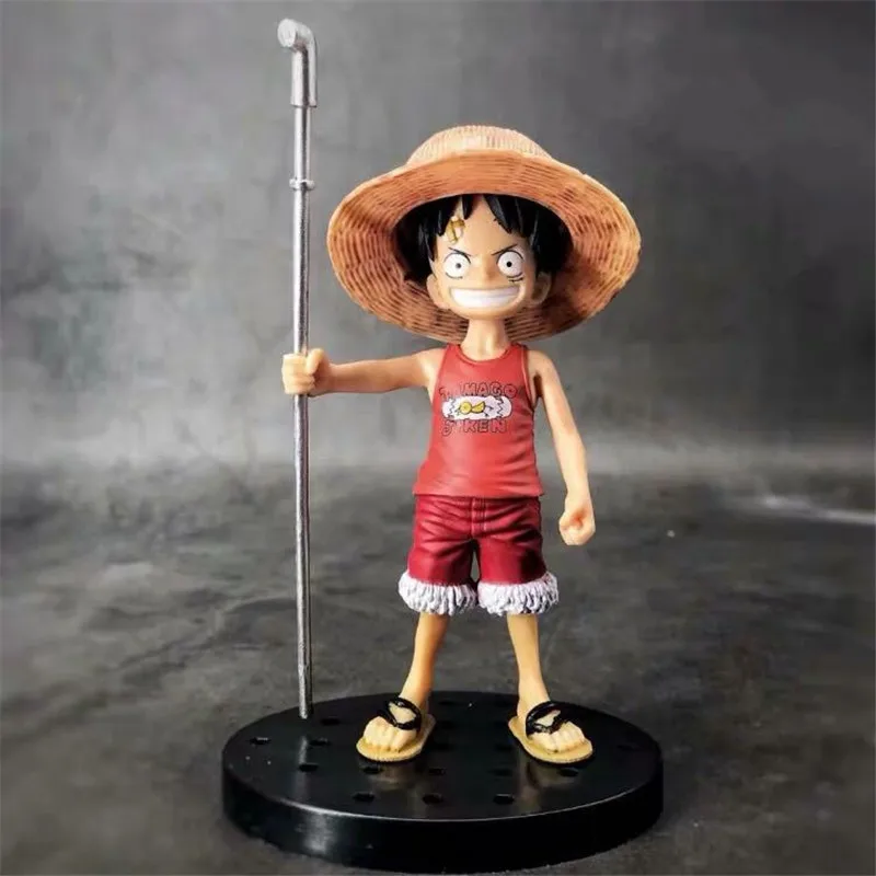 12 см Luffy Sanji Zoro Sabo Ace Kid Ver. Милые фигурки из ПВХ коллекционные модели