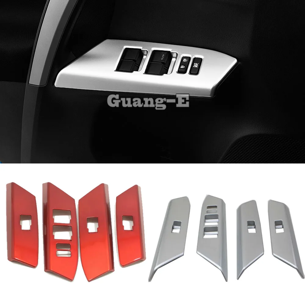 

Car ABS Plastic Door Window Glass Panel Armrest Lift Switch Button Trim Frame For Toyota RAV4 2014 2015 2016 2017 2018