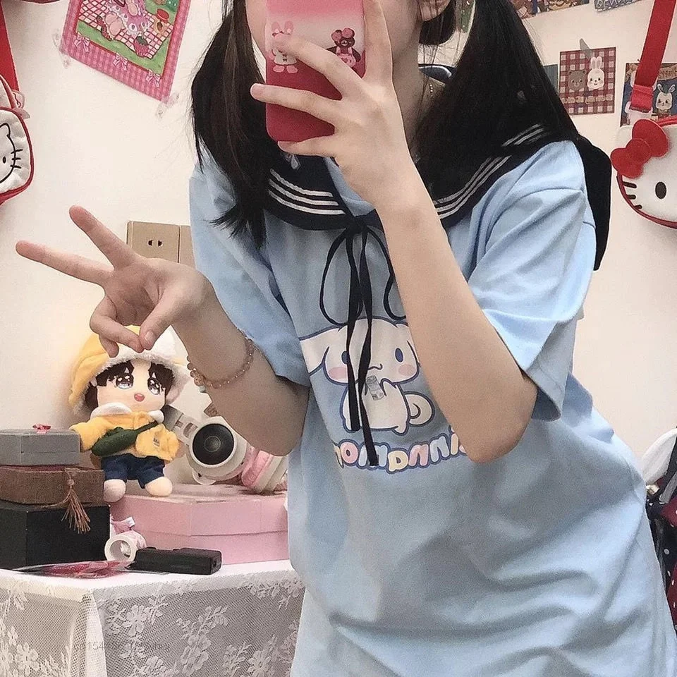 Kawaii Lolita Jk милые Мультяшные девушки Японская уличная одежда Harajuku повседневные