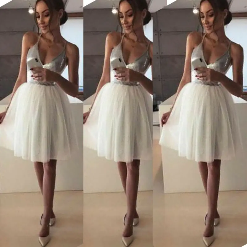 Женское платье с блестками Сетчатое короткое в стиле пэчворк без рукавов для