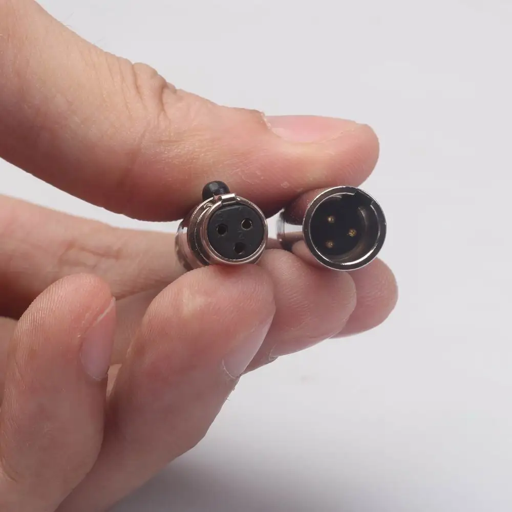 Высококачественный мини XLR 3 контактный штекер гнездо маленький Аудио Микрофон