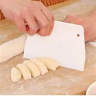 Пластиковый нож для кондитерских изделий, скребок для теста, пиццы, шпатели для торта, инструменты для помадки, сахарного ремесла, белый трапециевидный нож для хлеба из ПП