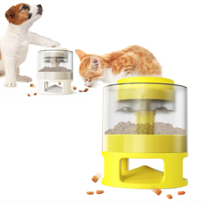 

1PC Cat Dog Feeding Toys Pet Slow Food Dispenser Dogs Catapult Puzzle Training Pet Leaking Feeder Accessories 5 Colors