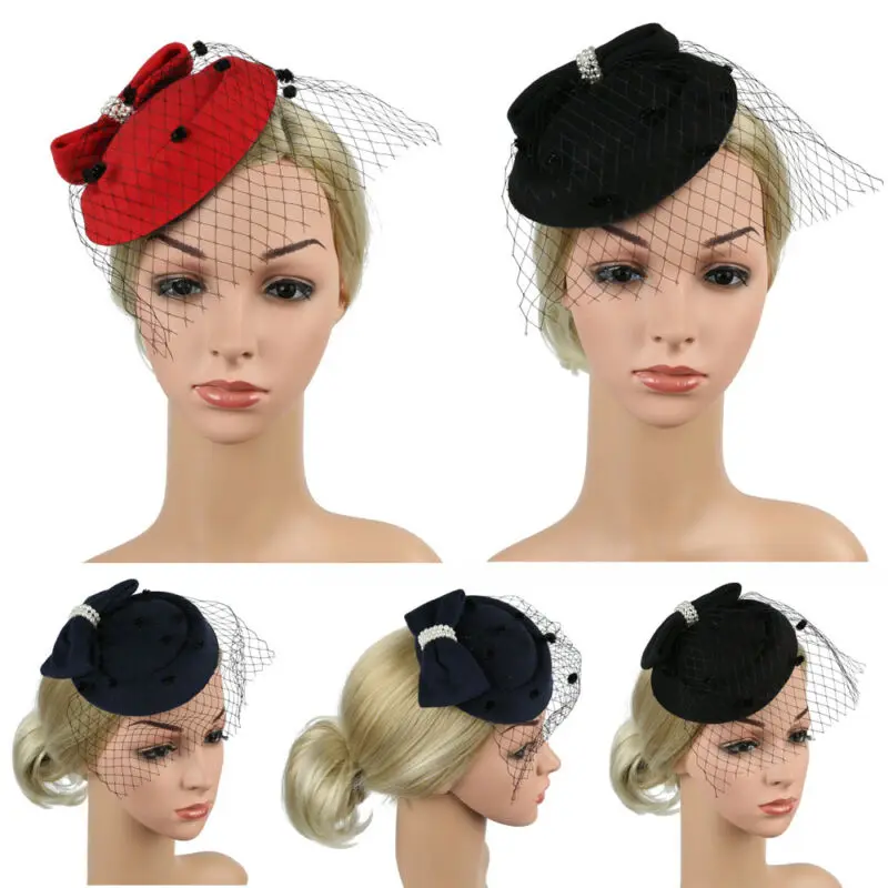 Женский Ретро головной убор сетчатая верхняя шляпа аксессуары для волос Лидер
