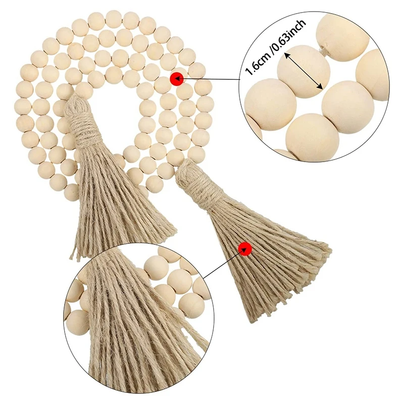 5 упаковок деревянная гирлянда из бисера с кисточками 3 размера костюм сельский