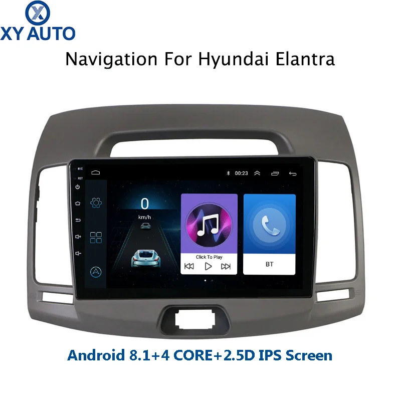 9 дюймов 2.5D IPS Закаленное HD мультитач экран Android 8 1 NAVI для Hyundai Elantra 2007-2011 с Bluetooth USB WIFI